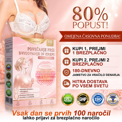 🐚HISKIN® MIKROIGLIČNI OBLIŽI ZA POVEČANJE, PRIVZDIG IN UČVRSTITEV PRSI