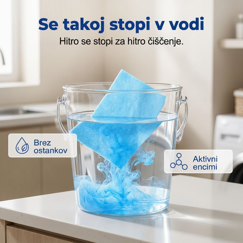 🧻Časovno omejen 50-odstotni popust💧🧹V vodi topni robčki za čiščenje tal