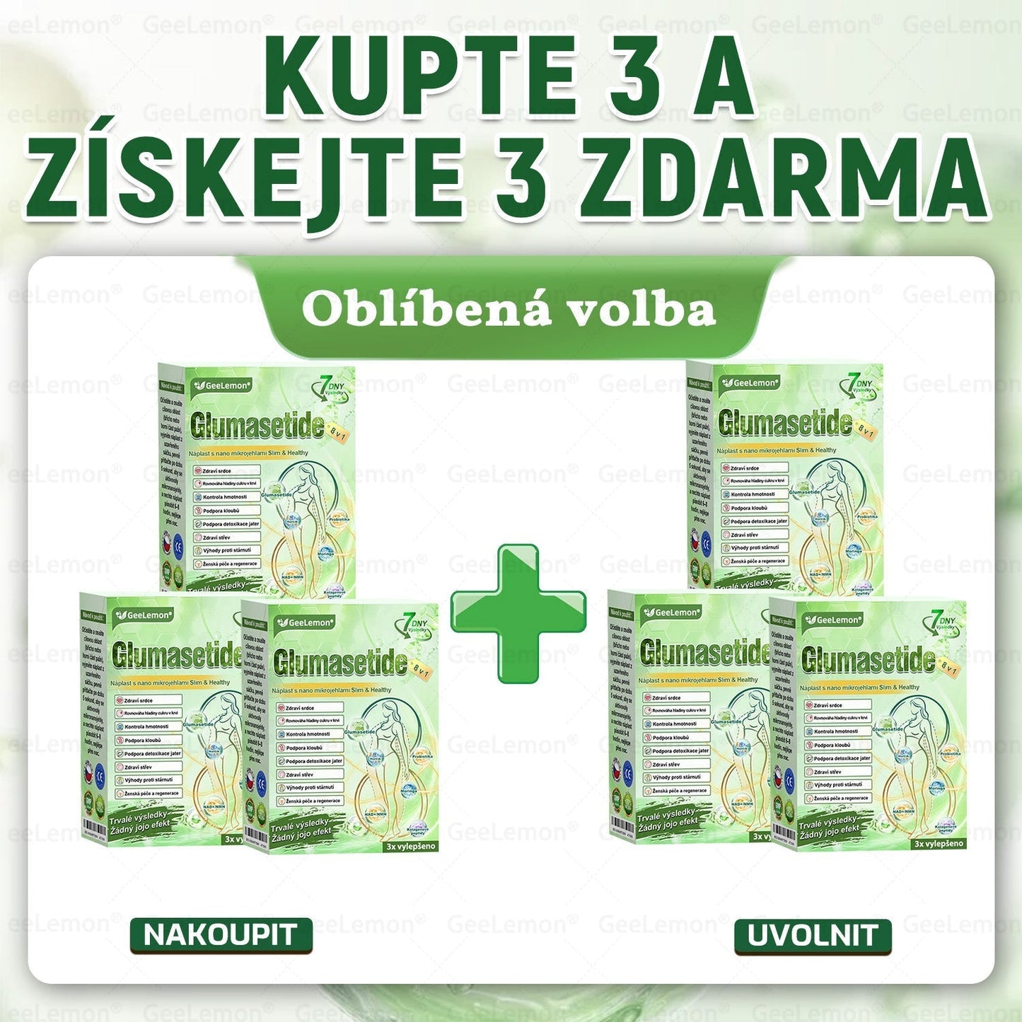 𝐆𝐞𝑒𝑙𝑒𝐦𝐨𝐧®🤞 Glum𝐚𝐬𝐞tide 8 v 1 – Zeštíhlující nano mikrojihlový náplast 🇨🇿 Jen 1× denně ✅ Viditelné změny za 7 dní – na obezitu, kardiovaskulární zdraví, diabetes a kloubní problémy